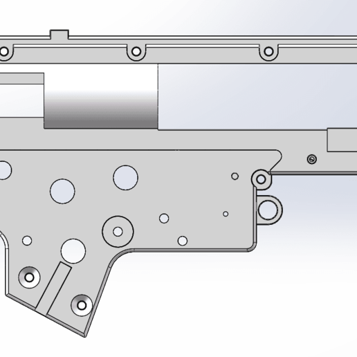 Download free STL file AIRSOFT GEARBOX SPLIT V2 • Model to 3D print ・ Cults